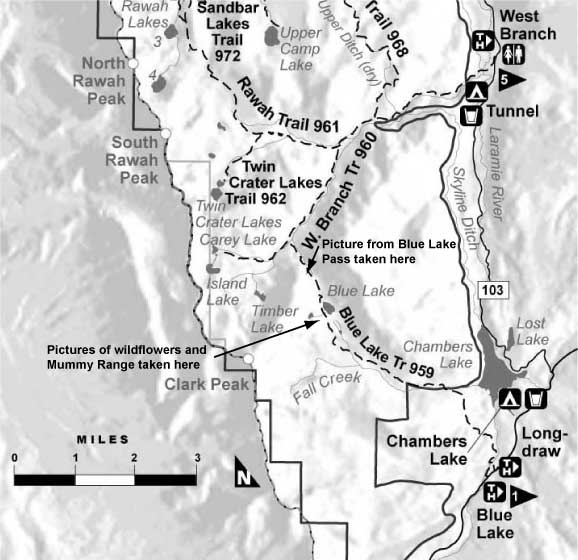 Blue Lake Trail map