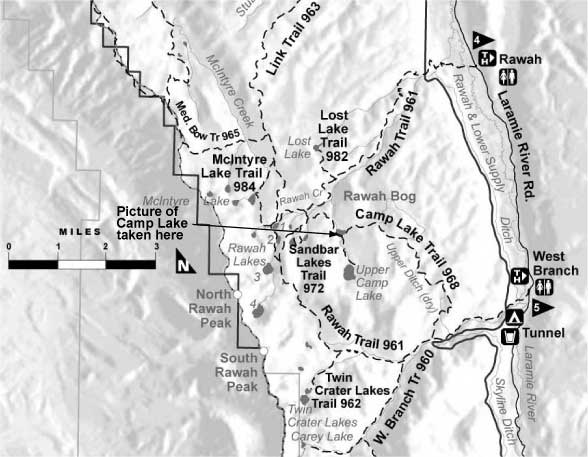 Camp Lake Trail map
